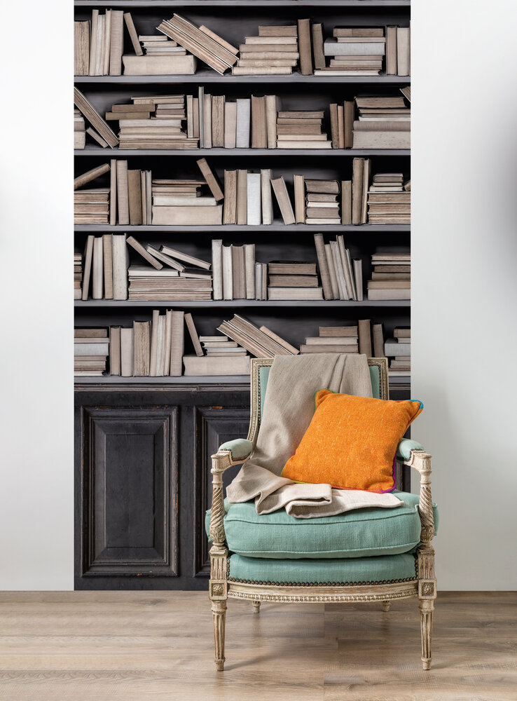 Dutch Wallcoverings Bookshelf One Roll One Motif - Grandeco A36801