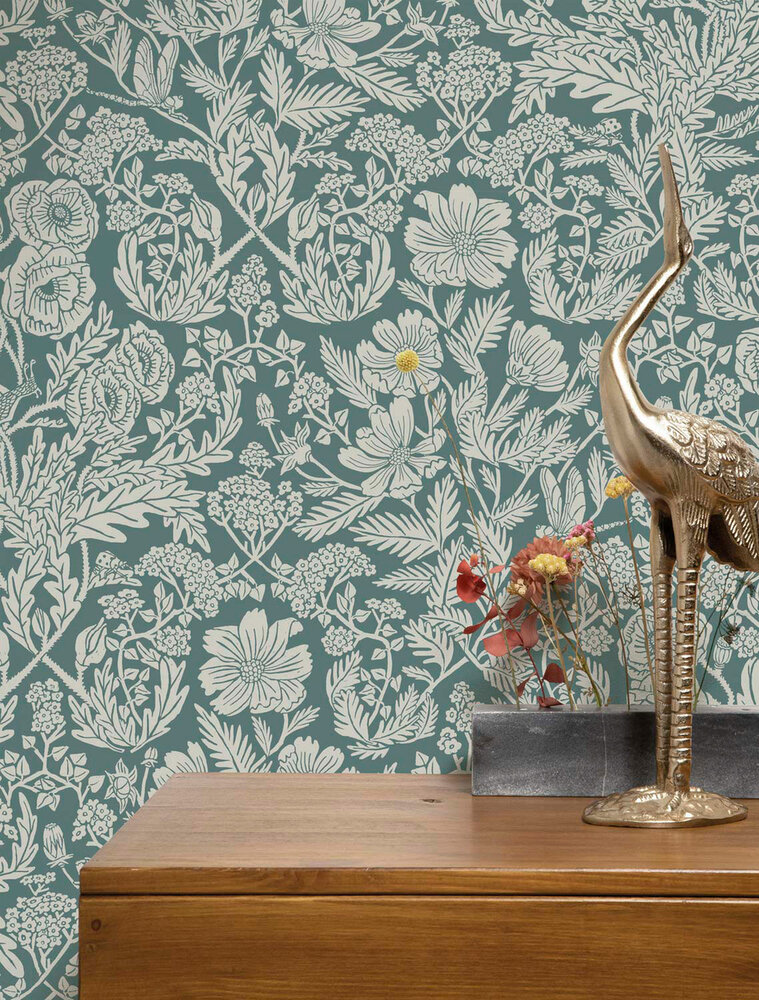 KEK Floor Rieder wallpaper blue (2 sheets) FR-001 (Free Glue Included!)