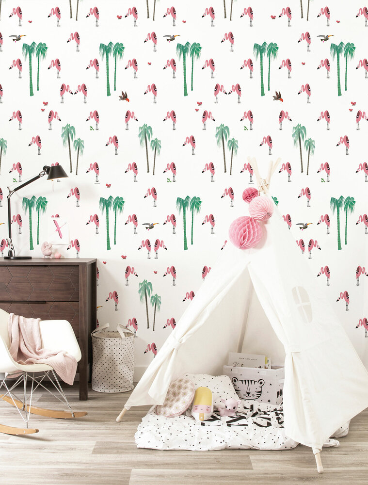 KEK Wallpaper Flamingo WP-122 (Free Glue Included!)