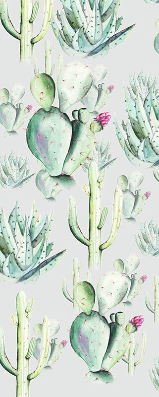 Komar Cactus Grey Panel P045B-VD1