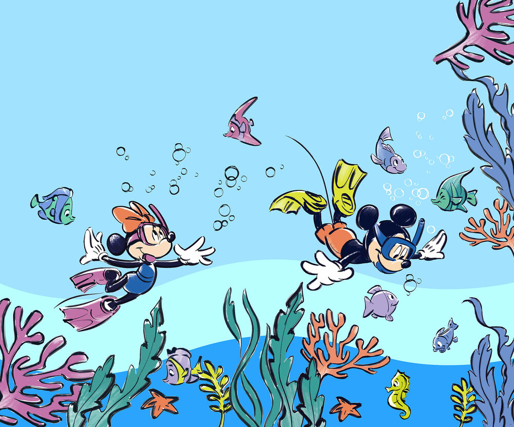 Komar Mickey &amp; Minnie Coral Reef IADX6-105