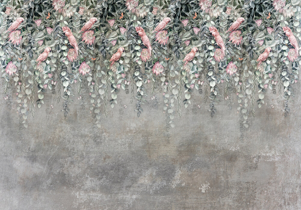 Planten Papegaaien Fotobehang 15093