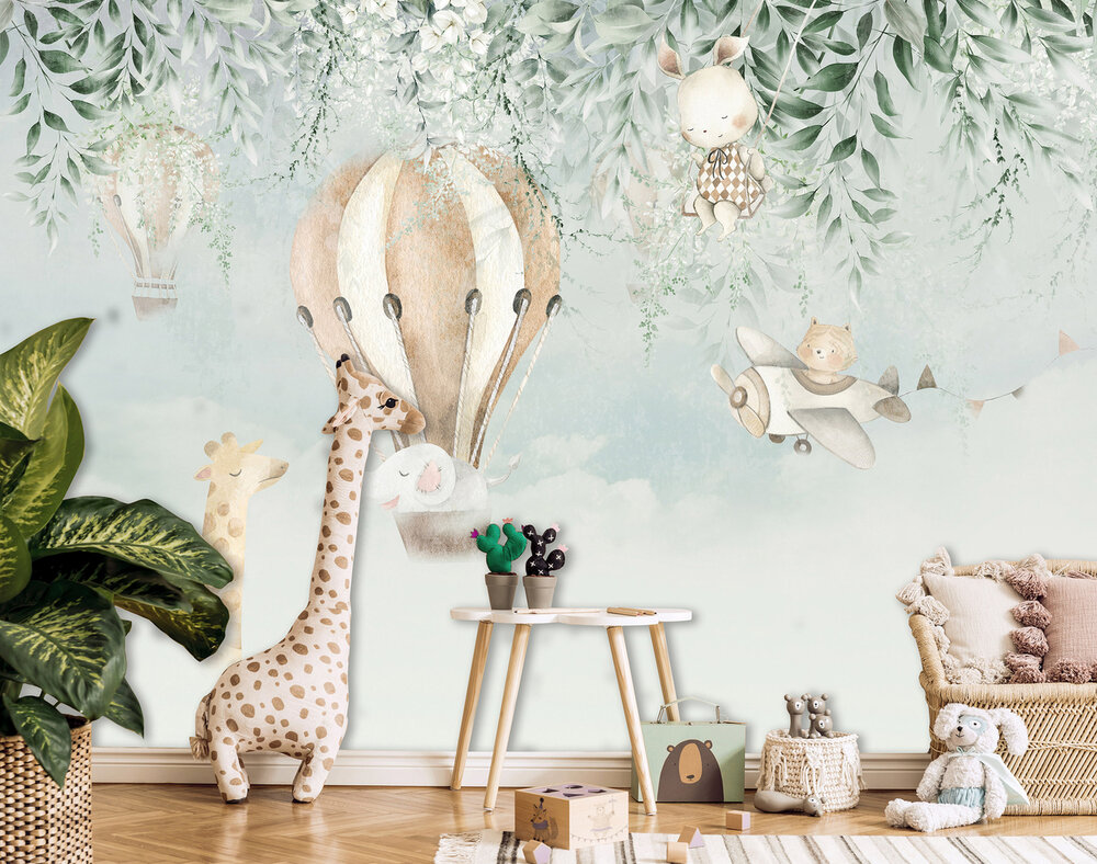 Luchtballon Babykamer Fotobehang 15199