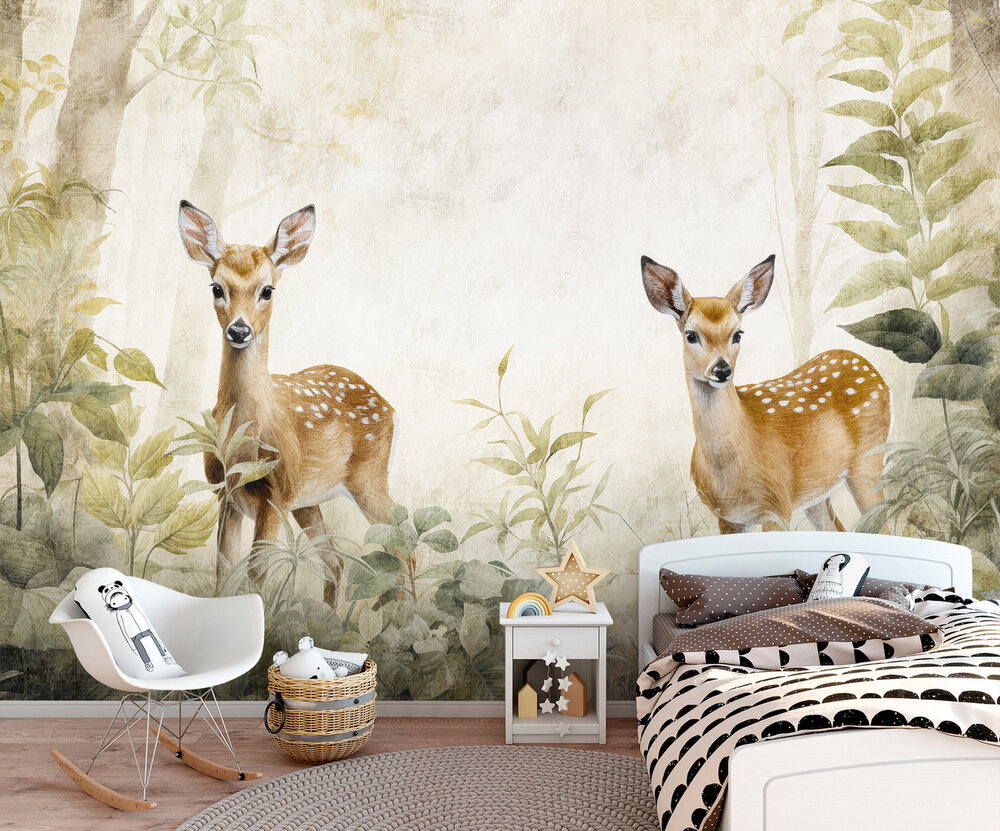 Bambi in het bos Fotobehang 15028