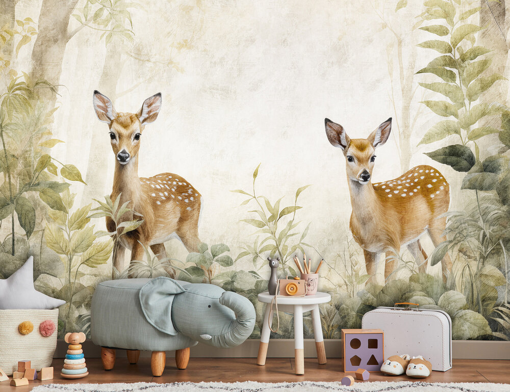 Bambi in het bos Fotobehang 15028