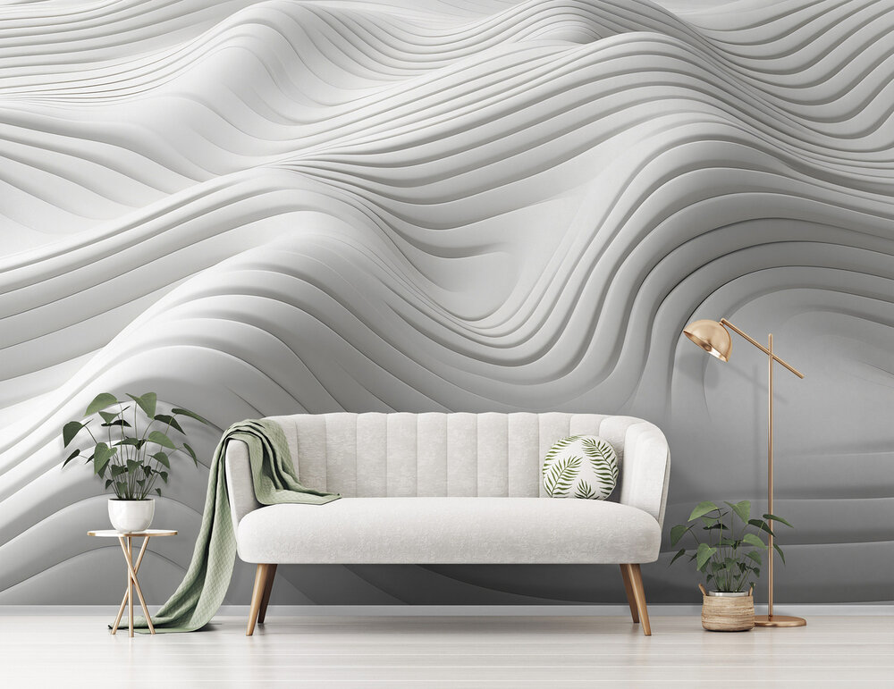 Grafisch Golvend Patroon Fotobehang 15019