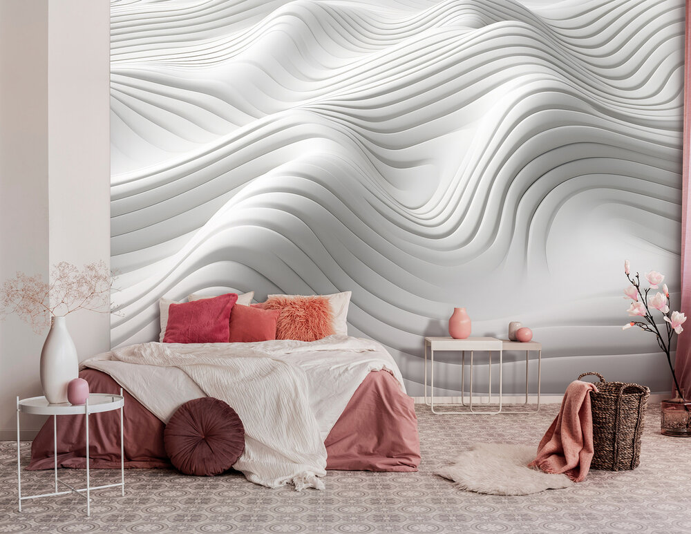 Grafisch Golvend Patroon Fotobehang 15019