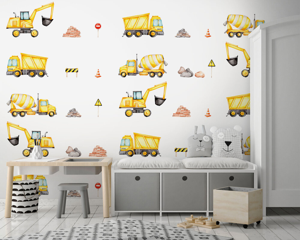 Trucks &amp; Machines Wall Mural 14347