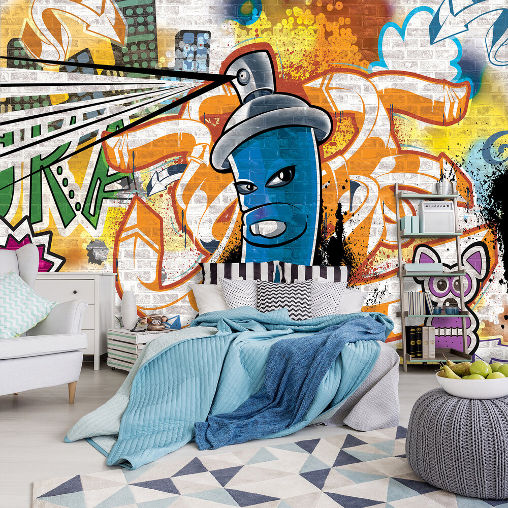 Graffiti Photo Wallpaper Mural 1398P8