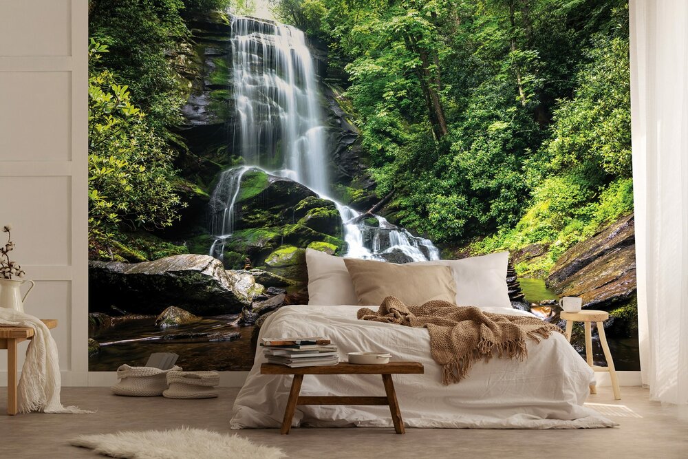 Betoverende Waterval in Bos Fotobehang 14619