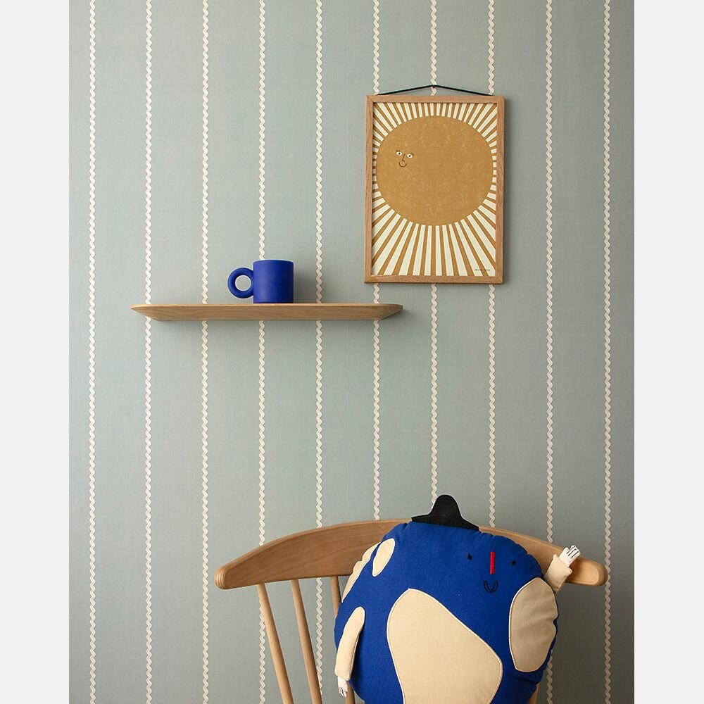Studio Ditte Lintjes behang Noa mistblauw