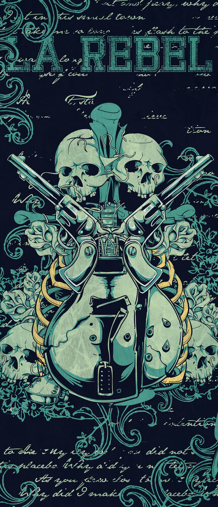 Skull Door Mural Photo Wallpaper 842VET