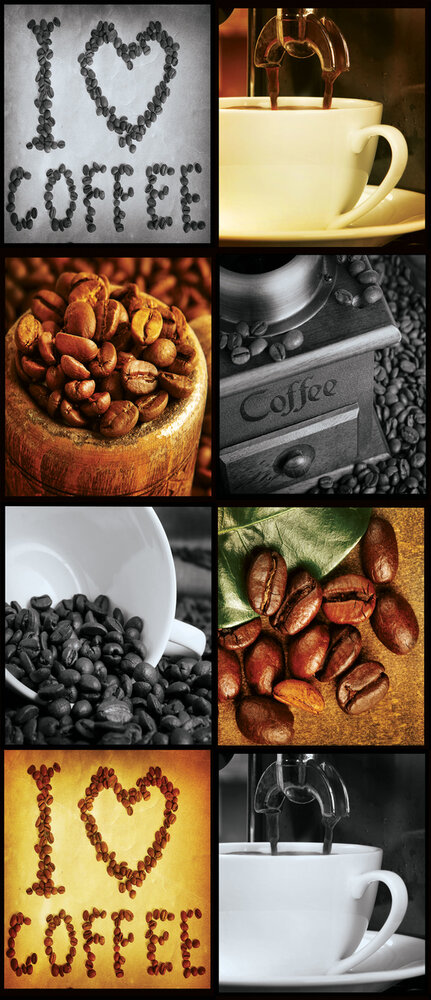 I Love Coffee Collage Door Mural Photo Wallpaper 3460VET