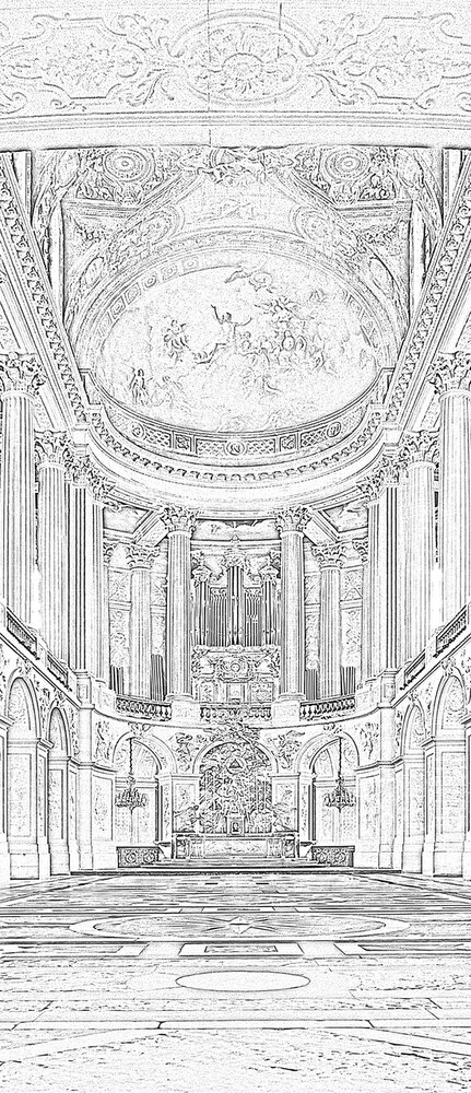 Great Hall Ballroom in Versaille Door Mural Photo Wallpaper 10690VET
