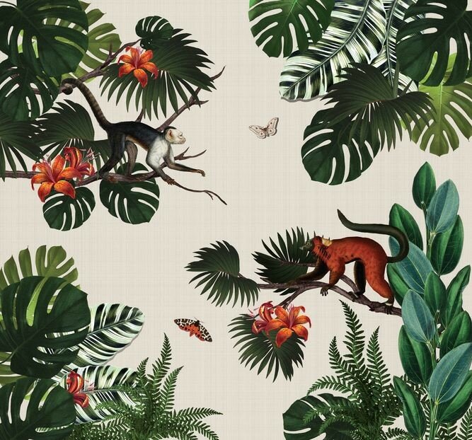 BN Design Studio &amp; Mijke Konijn Monkey Forest 200378 (FREE Glue Included!)