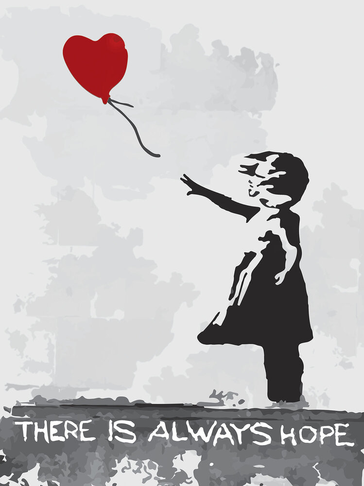 Little Girl with Balloon Banksy Photo Wall Mural 20193VEA