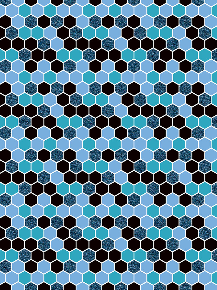 Hexagon Mosaic Photo Wall Mural 10733VEA