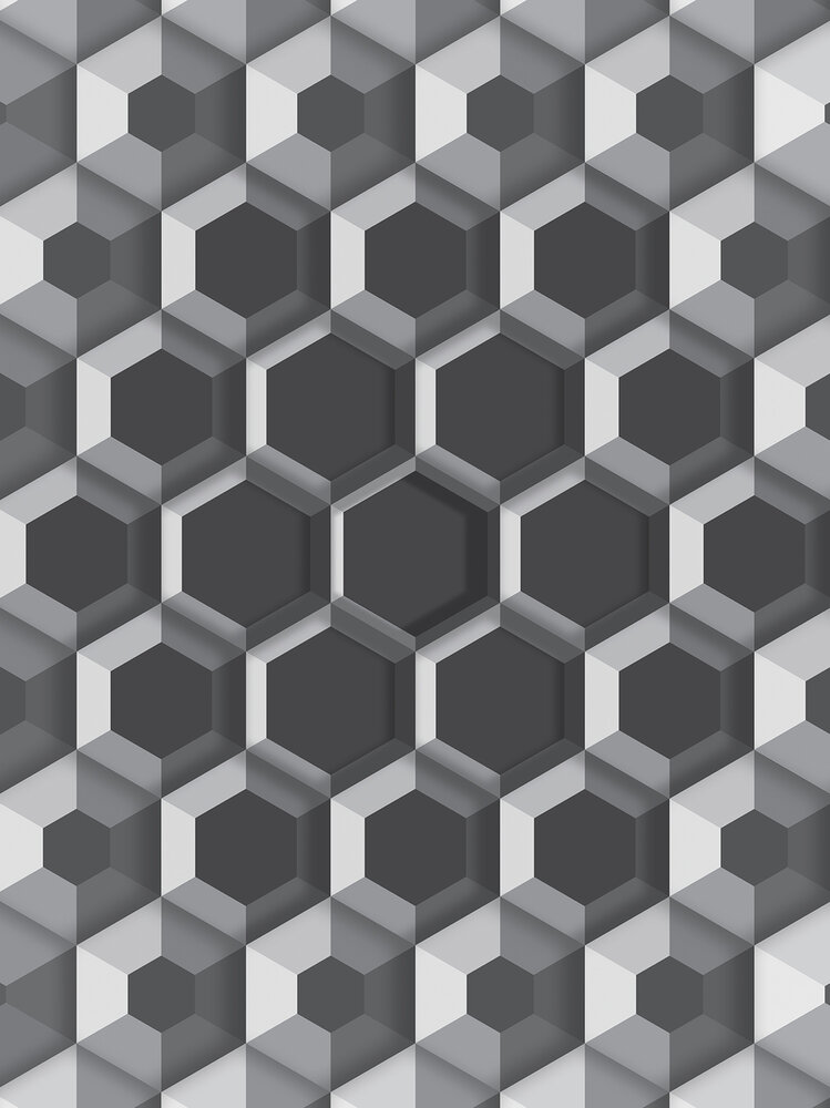 3D Hexagons Photo Wall Mural 10761VEA