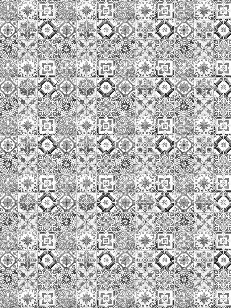Black and White Tiles Photo Wall Mural 10854VEA