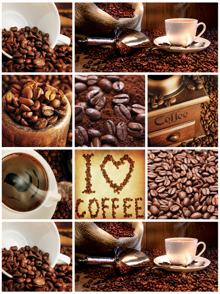 I Love Coffee Collage Photo Wall Mural 10448VEA