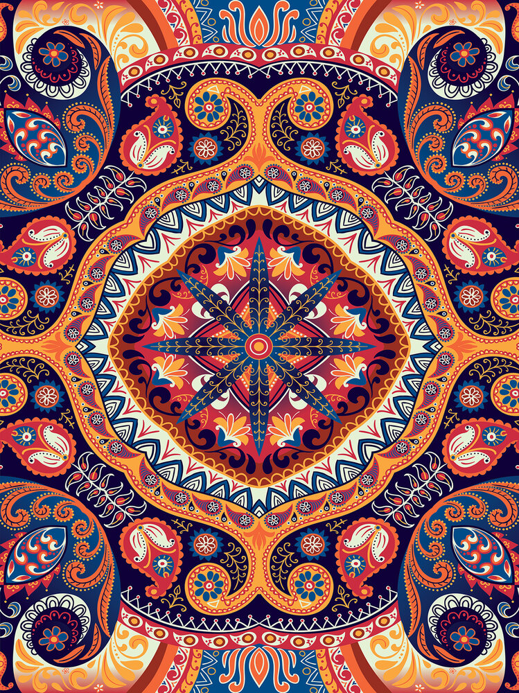 Folk Pattern Photo Wall Mural 10142VEA