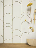 KEK Golden Lines wallpaper off-white/gold (2 sheets) MW-067 (Free Glue Included!)