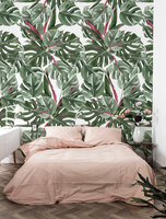 KEK Monstera pink &amp; white WP-582 (Free Glue Included!)