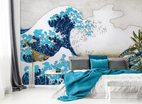 De Grote Golf bij Kanagawa Fotobehang 15092