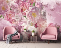 Roze Bloemen Fotobehang 15171