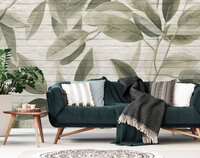 Planten Houtenplanken Fotobehang 15303