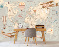 Vintage Wereldkaart Fotobehang 14038