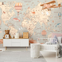Vintage Wereldkaart Fotobehang 14038