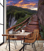 Walkway Waterfall Photo Wall Mural 11765P8