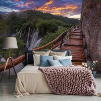 Walkway Waterfall Photo Wall Mural 11765P8