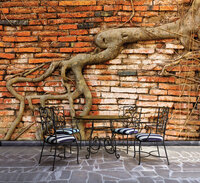 Old Tree with Bricks Photo Wallpaper Mural 10333P8
