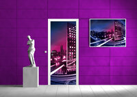 City Urban Door Mural Photo Wallpaper 216VET