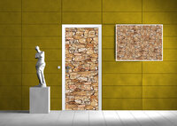 Stone Wall Rock Door Mural Photo Wallpaper 243VET