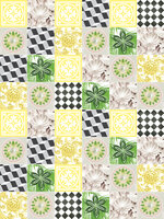 Yellow Tiles Mosaic Photo Wall Mural 10705VEA