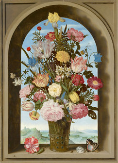 Mauritshuis Ambrosius Bosschaert de Oude, Flowers 1618 MH6 (FREE Glue Included!)