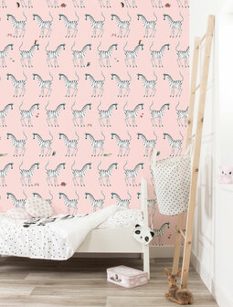 KEK Wallpaper Zebra pink WP-125 (Free Glue Included!)