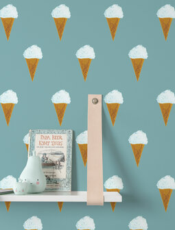 KEK Wallpaper Ice cream petrol WP-130 (Free Glue Included!)