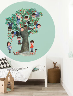 KEK Wallpaper Circle Apple Tree CK-016 (Free Glue Included!)