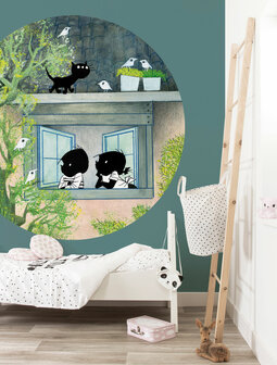 KEK Wallpaper Circle Jip &amp; Janneke Birds CK-083 (Free Glue Included!)