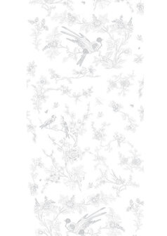 KEK Amsterdam Birds &amp; Blossom Gray WP.379