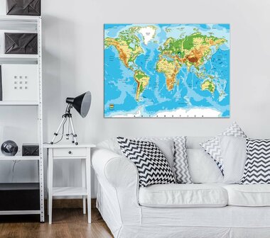 World Map Canvas Schilderij PP10250O1