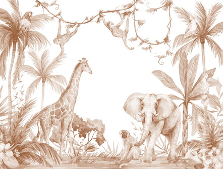 Jungle Safari Animals CW006 Terracotta