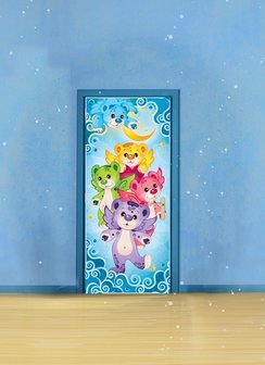 Rainbow Care Bear Bedroom Girls Door Mural Photo Wallpaper 507VET