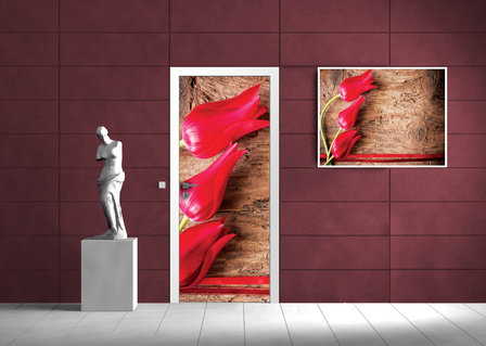 Flowers Flower Floral Landscape Door Mural Photo Wallpaper 272VET