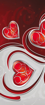 Lily Hearts Art Abstract Door Mural Photo Wallpaper 302VET