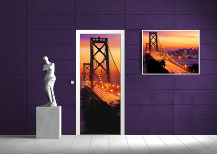 Golden Gate Bridge City Urban Door Mural Photo Wallpaper 418VET